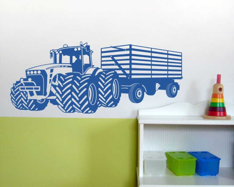 Wandtattoo 'Großer Laster' 90x58 Cm Mehrfarbig - Kinderfreundlicher Aufkleber Fürs Kinderzimmer