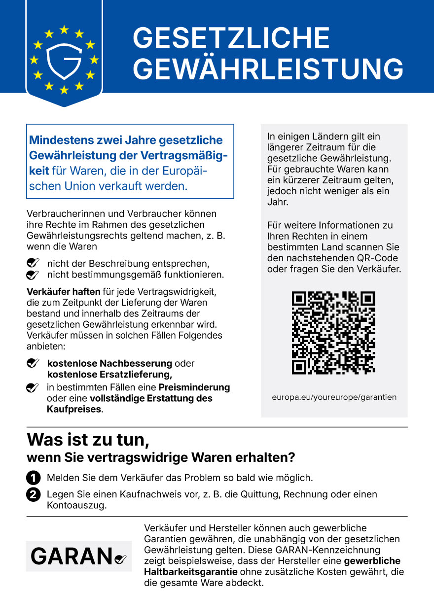Gesetzliche Gewährleistung EU
